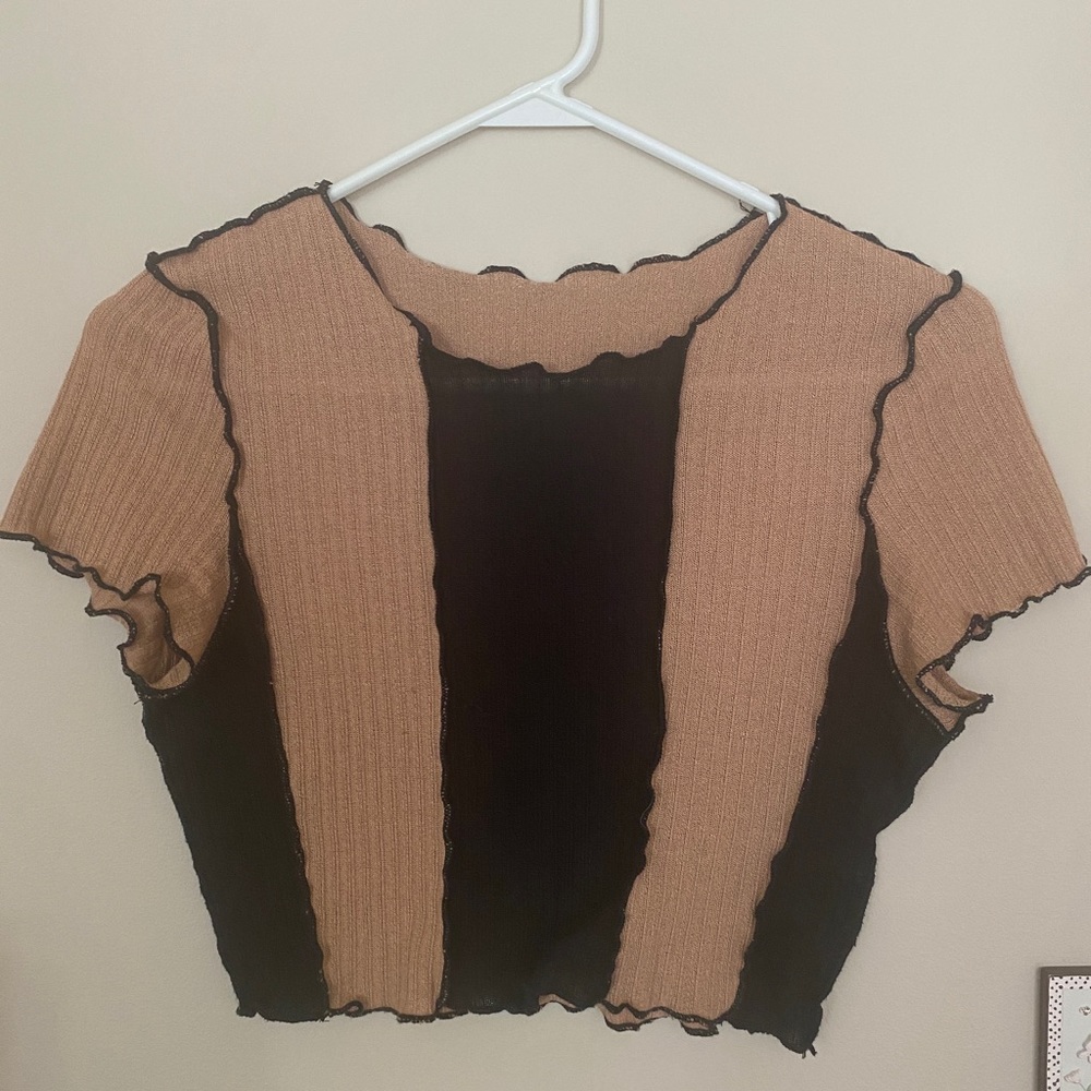 color block crop top